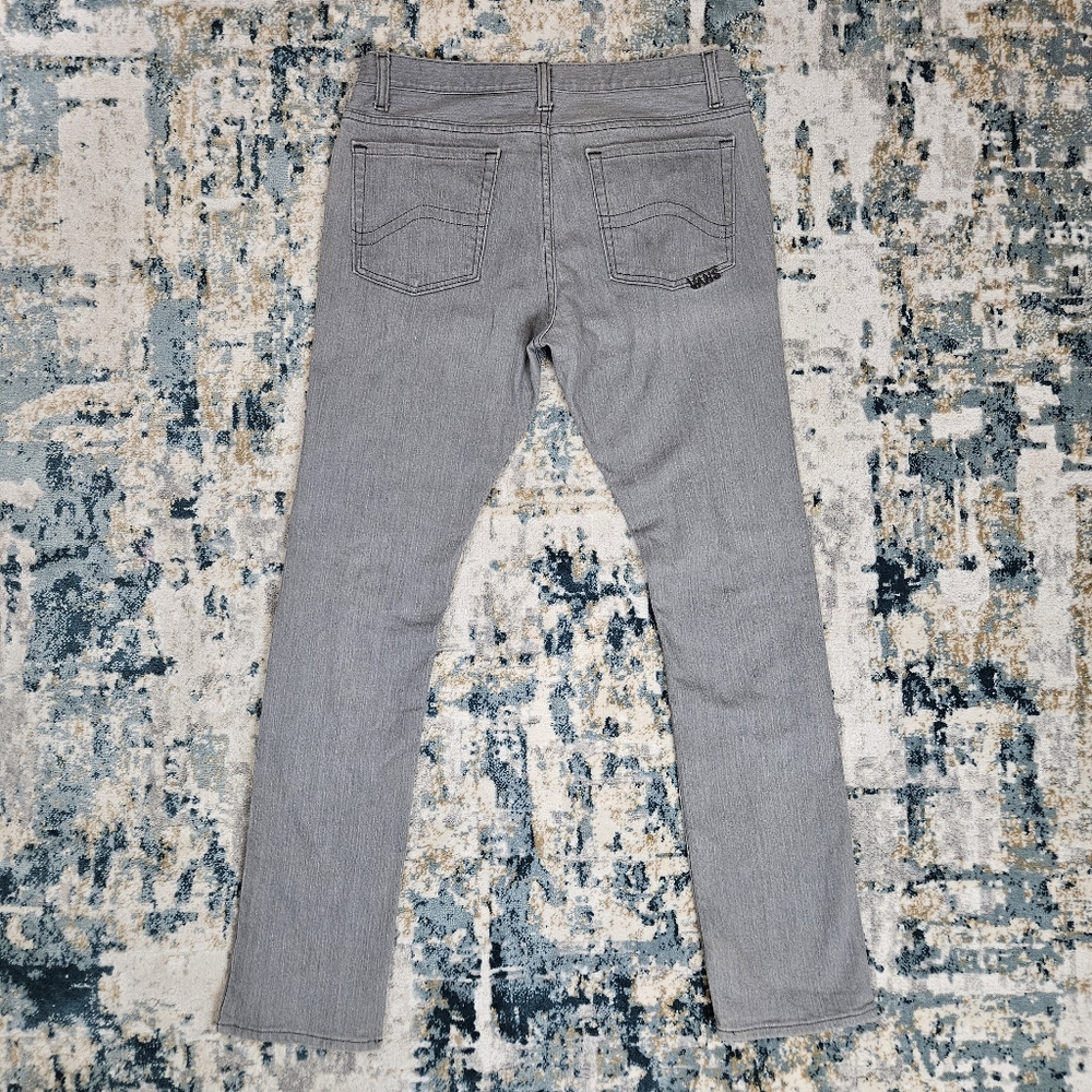 Vans Mens Skinny Jeans 32 x 32 Gray Stretch Denim Off The Wall Skate Style - Picture 9 of 10